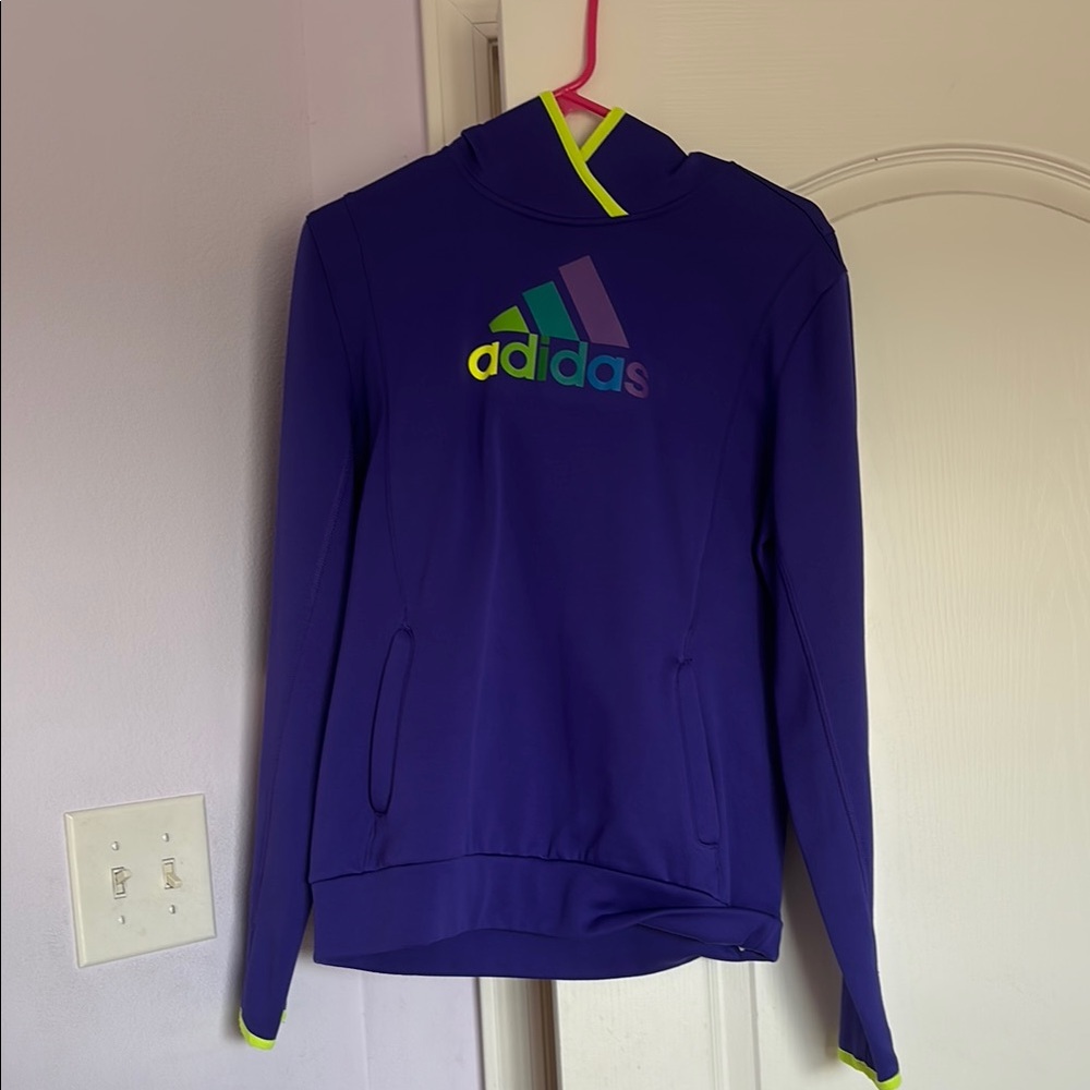 adidas Purple Jacket with Multicolor Logo